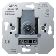 GIRA Dimmer Dreh/Druckkn Einsatz 100-1000W uni UP 118100