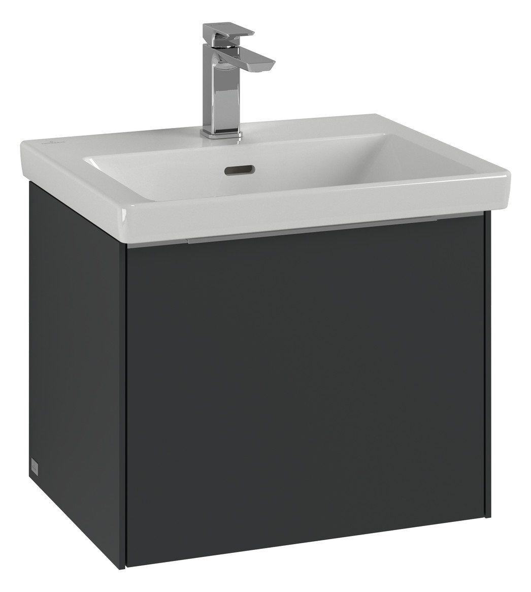 V&B Waschtisch-Unterschrank Subway 3.0 52,3x42,9x44,8cm, mit LED/Griff Volcano black, arizona oak