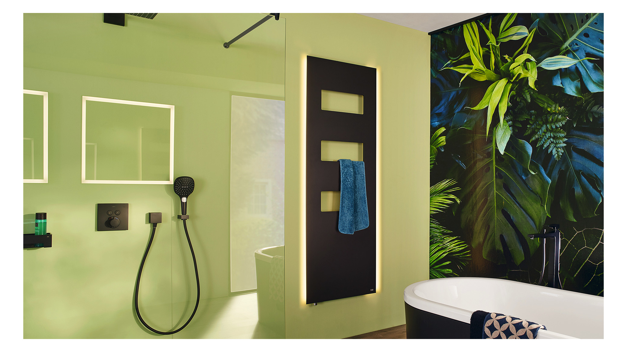 Bemm Planheizwand Plawa SPA Pur 1800 x 775 mm, edelweiß, M-Anschluss, pulverbeschichtet