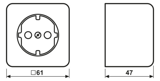 Steckdose 1f aws glz AP 600 AP IP20 vert