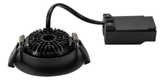 LED-Einbaustrahler 6,7W 3000K 570lm sw mt IP20 1LED Alu RF:hochglänzend