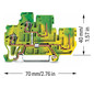 Schutzleiter-Reihenklemme Serie 870 0,08-2,5qmm gn/ge 2Etagen APL_erf.