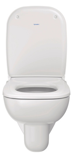 Duravit Wand-Tiefspül-WC Set D-Code mit WC-Sitz, Rimless, Durafix, weiß