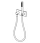HANSA Brause-Set HANSALIVING 1-strahlig, mit Wandanschlussbogen, chrom