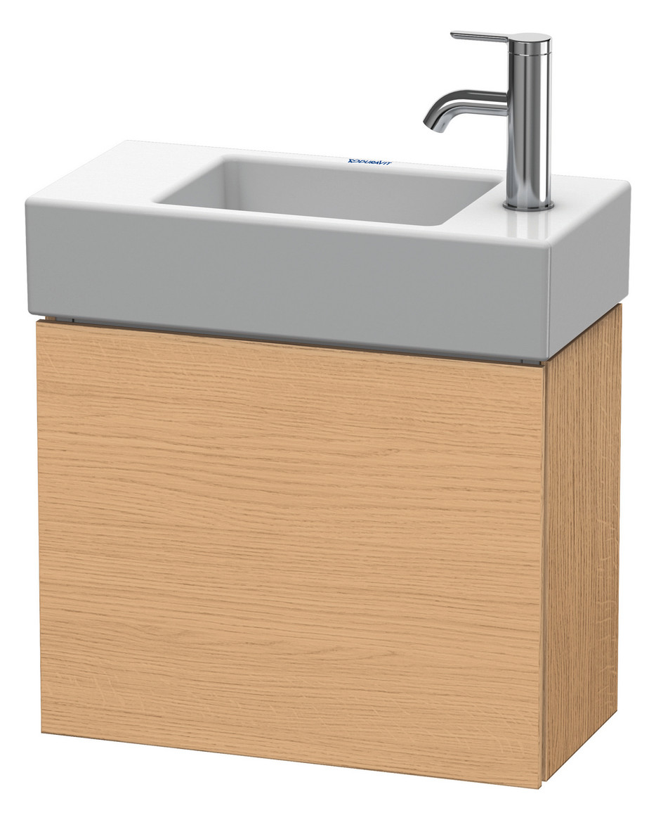 Duravit Waschtisch-Unterschrank L-Cube 48x24x40cm, wandhängend, Tür rechts, eiche natur