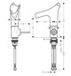 hansgrohe Waschtisch-Einhebelmischer Axor Starck V 140 mit Glasauslauf, unverschließbare Ablaufgarnitur, polished red gold