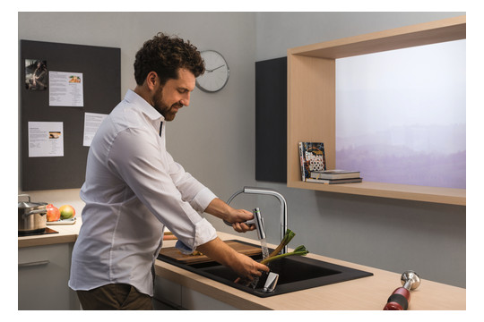 hansgrohe Schneidebrett F15, Nussbaum