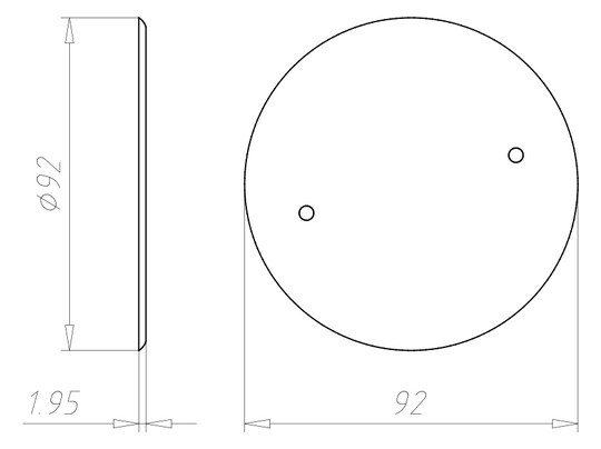 Deckel Dose UP Kst hfr Ø92mm rnd
