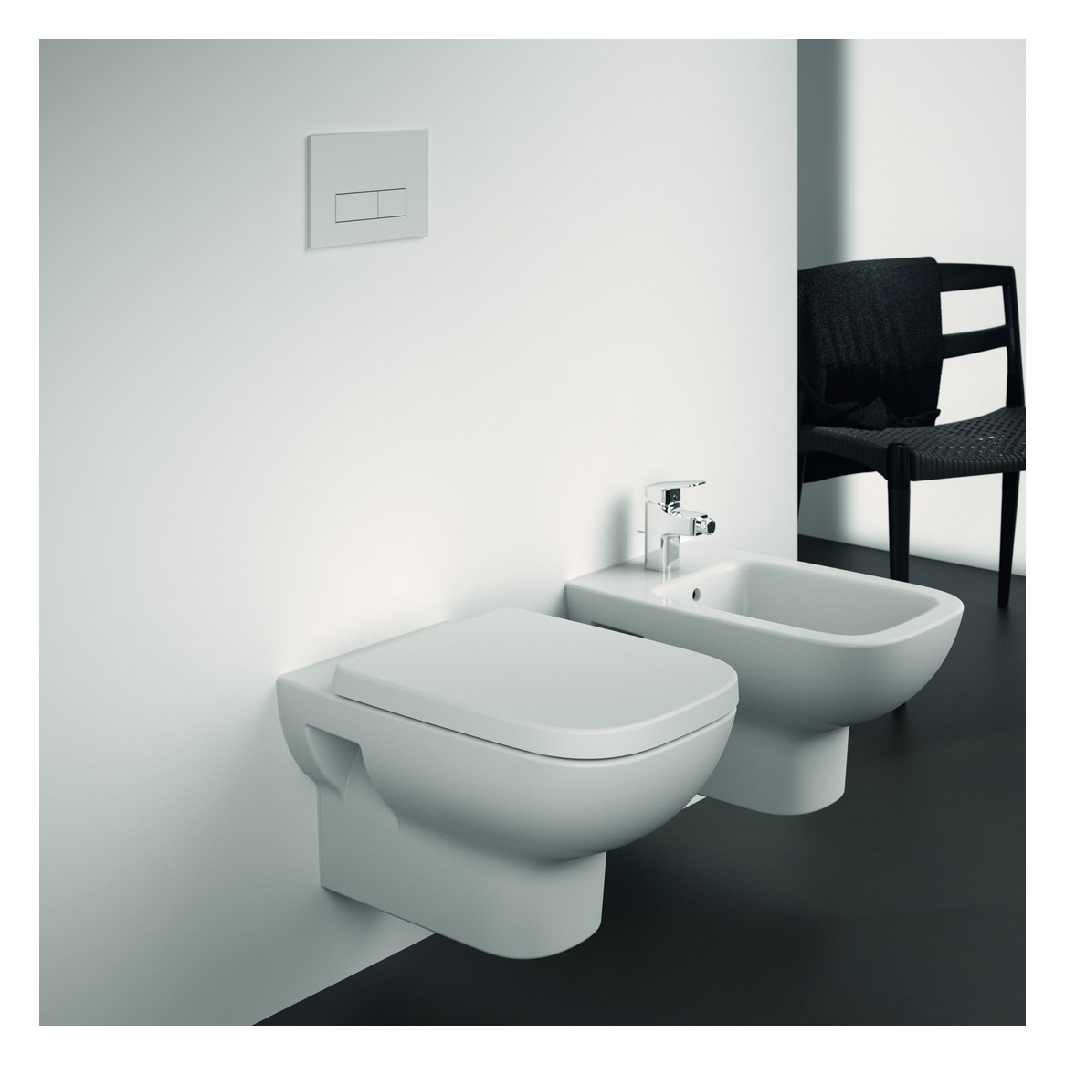 Ideal-Standard Wand-WC i.life A 35,5x54x33,5cm, ohne Spülrand, weiß