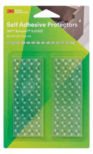3M-Elastikpuffer Bumpon, transparent - 7,9x2,2mm (80...