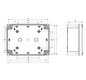 Wandschrank Kst IP66 B80xH125xT65mm unbeh RAL7035
