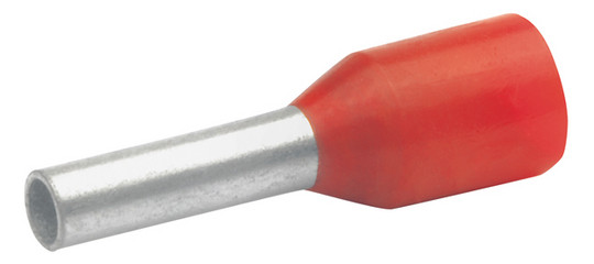 Aderendhülse 1qmm 6mm isol PP rt Cu Polypropylen (PP) verzinnt