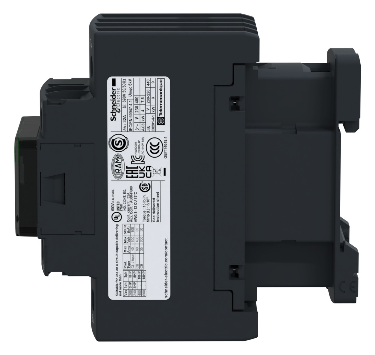 Leistungsschütz 7,5kW 4S 230VAC 18A 1S+1Ö/Hilf