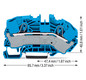 Reihenklemme 0,5-25qmm Serie 2016 1Etage 2kl bl 76A Hutschiene TH35