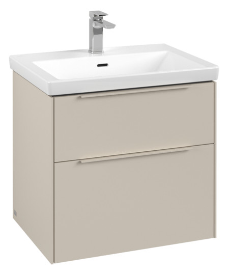 V&B Waschtisch-Unterschrank Subway 3.0 62,2x57,6x47,8cm, ohne LED/Griff monochrom, cashmere grey