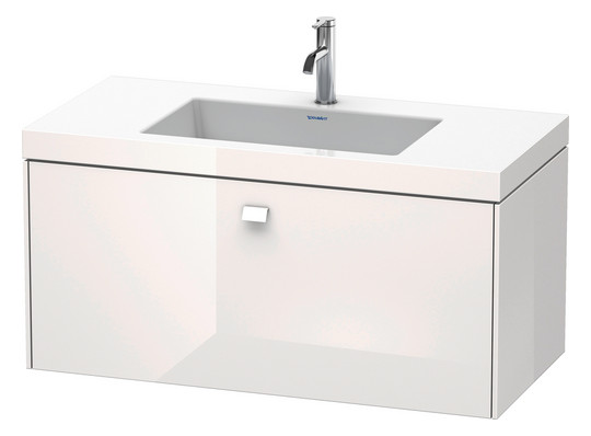 Duravit Waschtischunterschrankset Brioso 100 x 48 cm, Basalt matt, ohne Hahnloch