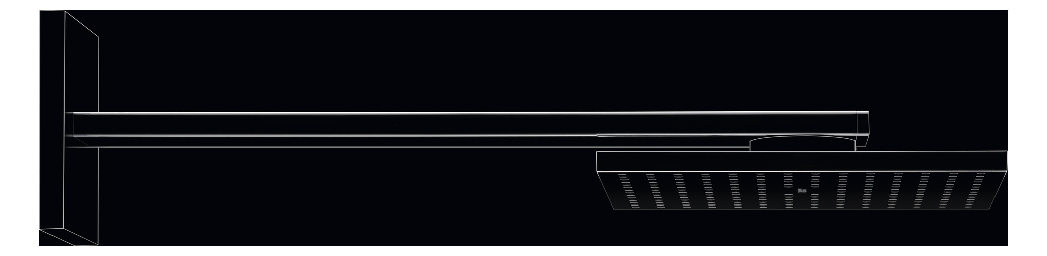 hansgrohe Kopfbrause Axor mit Brausearm, 250x250mm, 2jet, chrom