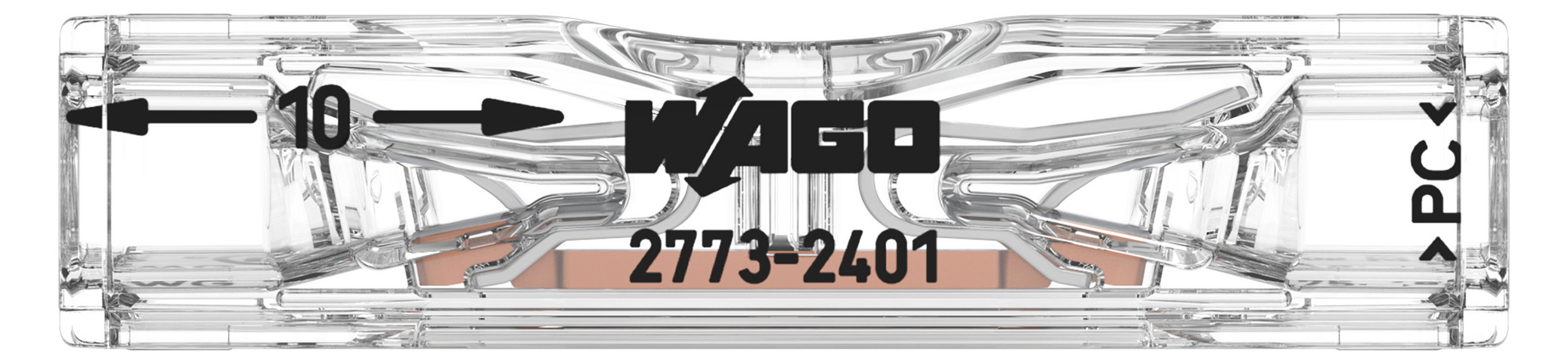 Steckklemme 2f 450V 32A 0,75-4qmm f.Massivleit farblos