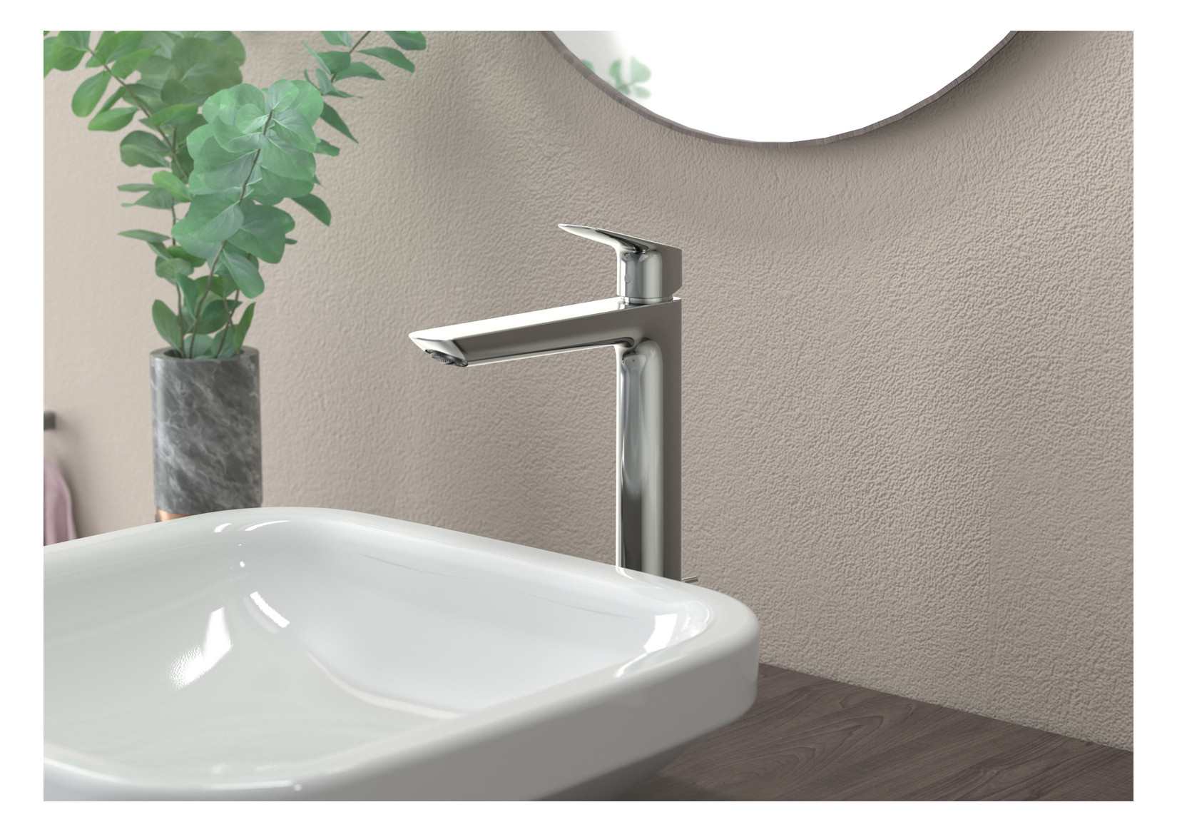 hansgrohe Waschtisch-Einhebelmischer 240 Fine Logis ohne Ablaufgarnitur, chrom