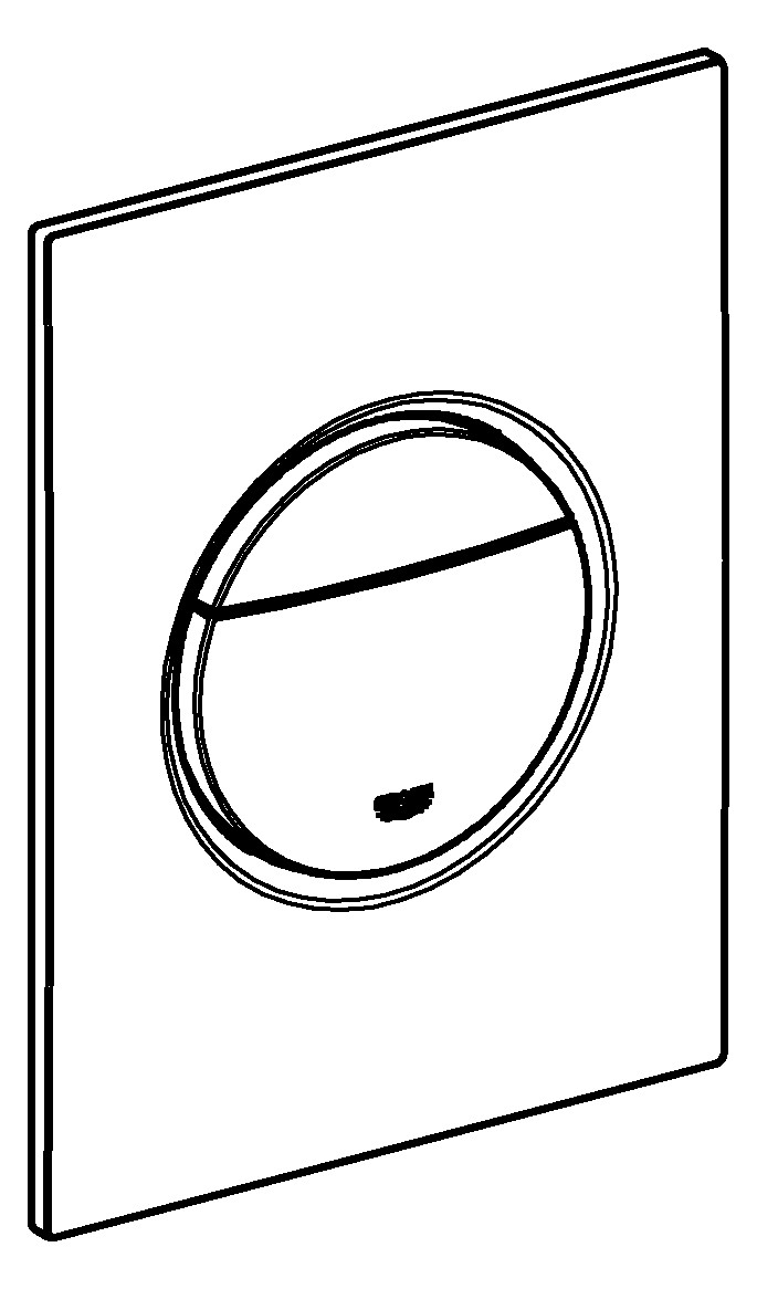 GROHE Abdeckplatte Nova Cosmopolitan S senkrechte Montage, mattchrom GROHE Abdeckplatte Nova Cosmopolitan S senkrechte Montage, mattchrom