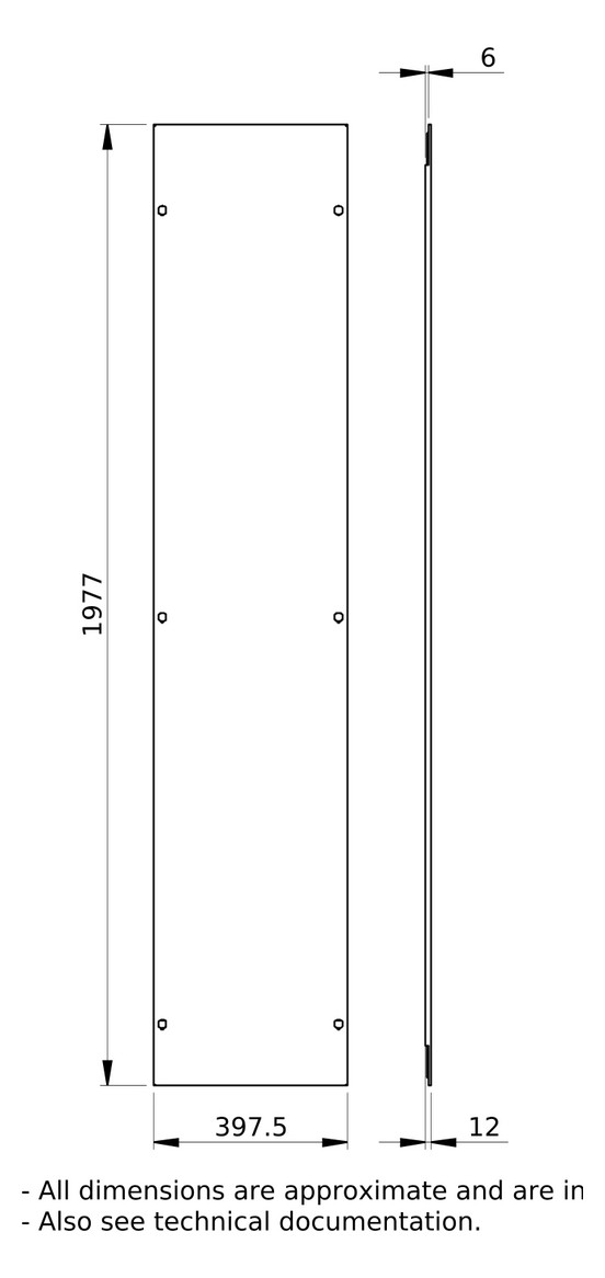 Rückwand ST 400mm 40HE RAL9003 pulverbesch