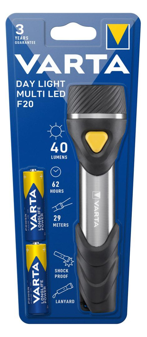 Bild LED Taschenlampe Day Light Multi F20 inkl. 2 Batterien Longlife Power AA - VARTA-1