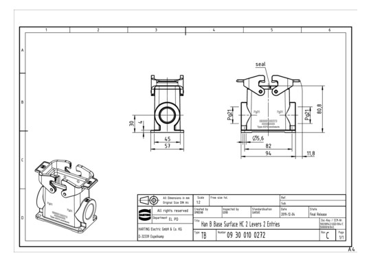 HART Sockelgehäuse           09300100272 