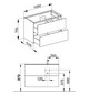 KEUCO Waschtischunterschrank Edition 11 Planning 105x70x53,5cm, 2 Frontauszüge, rechts, Innenbeleuchtung, Lack Seidenmatt, Glas Anthrazit klar