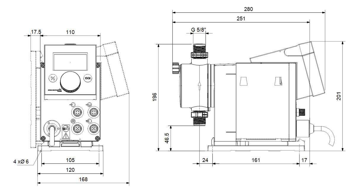 GRUNDFOS Digitale Dosierpumpen DDA 17-7 AR-PP/E/C with access.