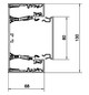 Geräteeinbaukanal Kst 130x68mm ver-ws RAL9016 GEB-K unbeh 6900qmm 2000mm