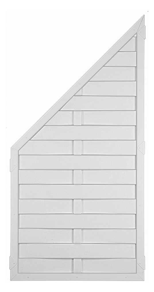 Bild LIGHTLINE KS-LAMELLENZAUN 90 x 180/90 cm, Füllung / Rahmen WEISS ECKE links - n.a.-0