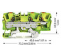 Schutzleiter-Reihenklemme 0,5-10qmm gn/ge 1Etage Hutschiene TH35