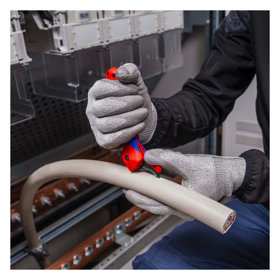 Abisolierwerkzeug Ø8-28mm Längsschn einstellb.Kerbt Kerbtiefe einst Rundschn