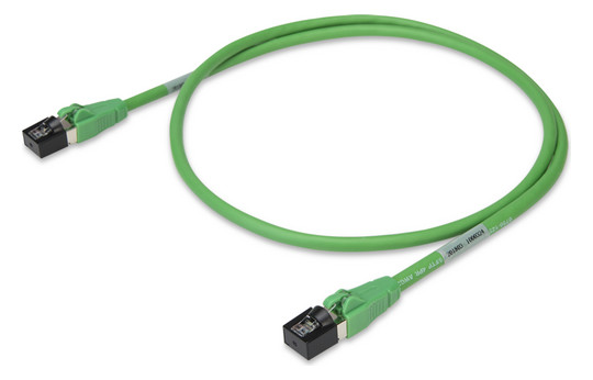 Patchkabel Cat6A 1m gn S/FTP RJ45