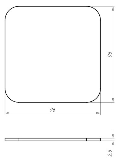 Schraubdeckel Kst 80x80mm Schraubdeckel quadrat