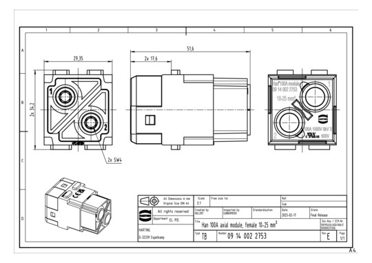 HART HAN 2 MOD BU-S 100A/10- 09140022753 