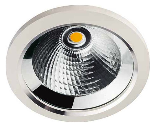 LED-Einbaustrahler 14W CALA 3000K 1176lm Konv 1LED Alu IP43 ws mt RF:hochglänzend