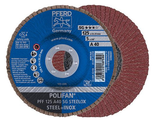 PFERD-POLIFAN-Fächerschleifscheibe, gerade SG-A -...