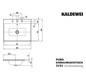 Kaldewei Einbau-Waschtisch PURO 3151, 60 x 46 cm, warm grey 60 Perl-Effekt, mit Überlauf, 3 Hahnlöcher