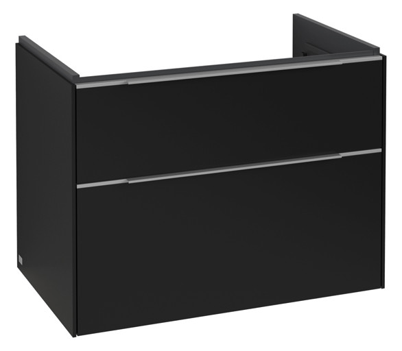 V&B Waschtisch-Unterschrank Subway 3.0 77,2x57,6x47,8cm, mit LED/Griff Aluminium glänzend, volcano black