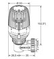 Heimeier Thermostat-Kopf Set WK M 30x1,5, Winkelform, für Ventilheizkörper, weiß