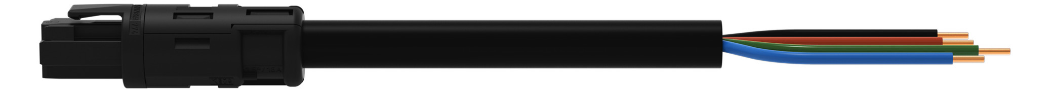 Systemverbindung 4p Serie 774 H05VV-F sw 1,5qmm 4x1,5qmm L6000mm Buchse fr.Ende Systemverbindung 4p Serie 774 H05VV-F sw 1,5qmm 4x1,5qmm L6000mm Buchse fr.Ende