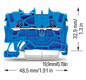 Reihenklemme 0,25-1,5qmm Serie 2001 18A 1Etage 2kl bl Hutschiene TH35