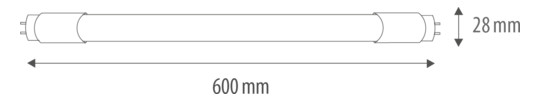 MLIG LED T8 Röhre 600mm High     61-1061 