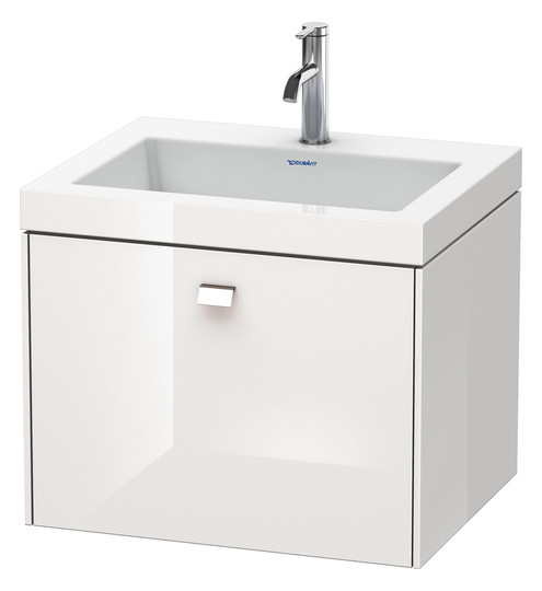 Duravit Waschtischunterschrankset Brioso 60 x 48 cm, Basalt matt, ohne Hahnloch