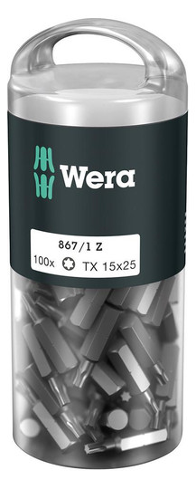 Wera-Bits Torx 867/1Z DIY100 - 100x T15