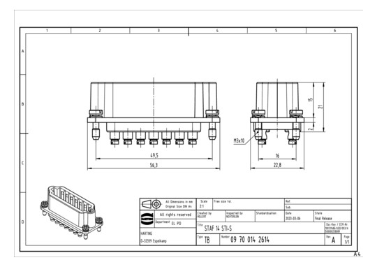 HART Schraubanschluss Stift. 09700142614 