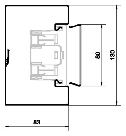 Geräteeinbaukanal ST 130x83mm ver-ws RAL9016 GEB-K besch 9940qmm 2000mm
