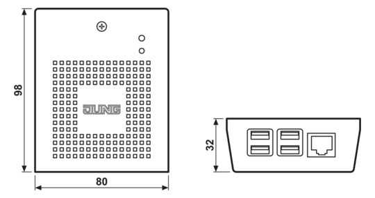 Schnittstelle PowN KNX AP 5V LED m.LED-Anz