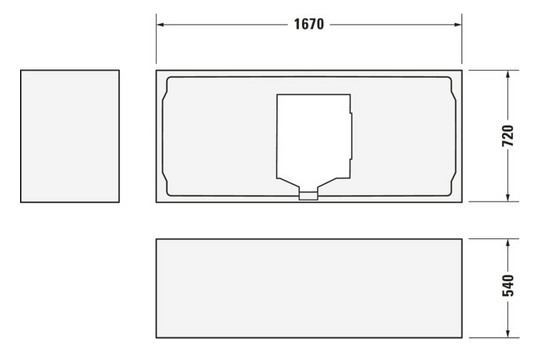 Duravit Wannenträger für Badewanne 700312, 700313